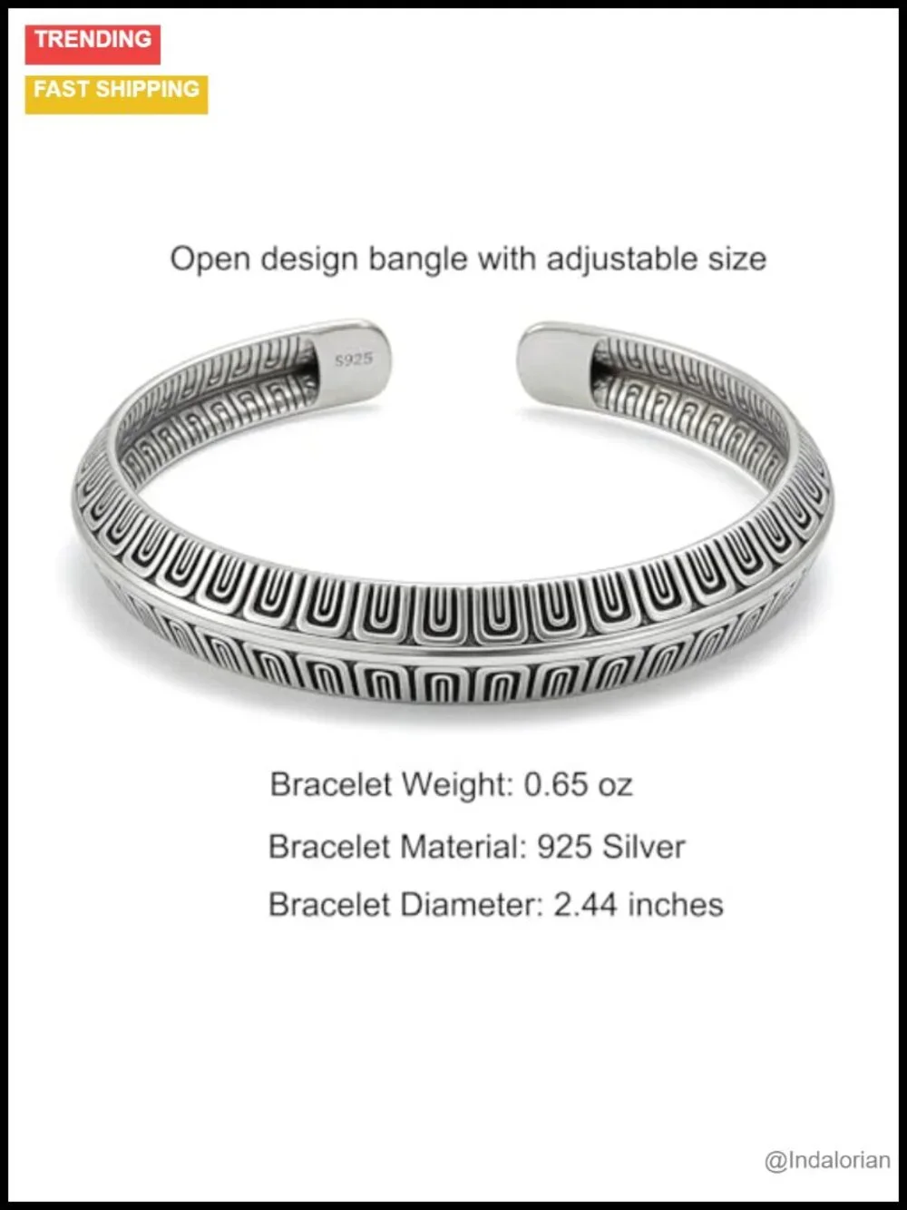 Sterling Silver Stacked Bangle Bracelet